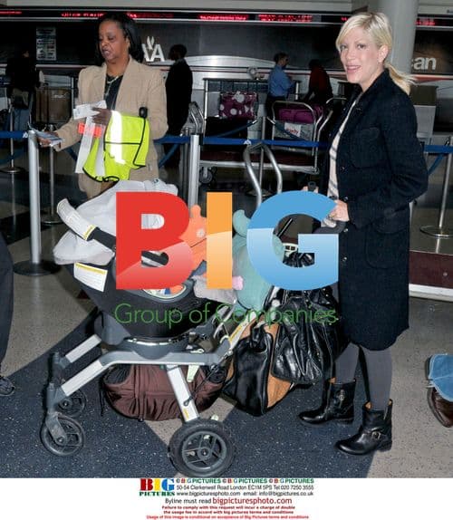 Tori Spelling and family at LAX