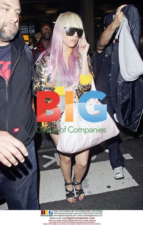 Lady Gaga arrives at Heathrow Airport
