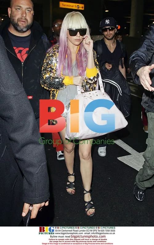 Lady Gaga at Heathrow Airport, London