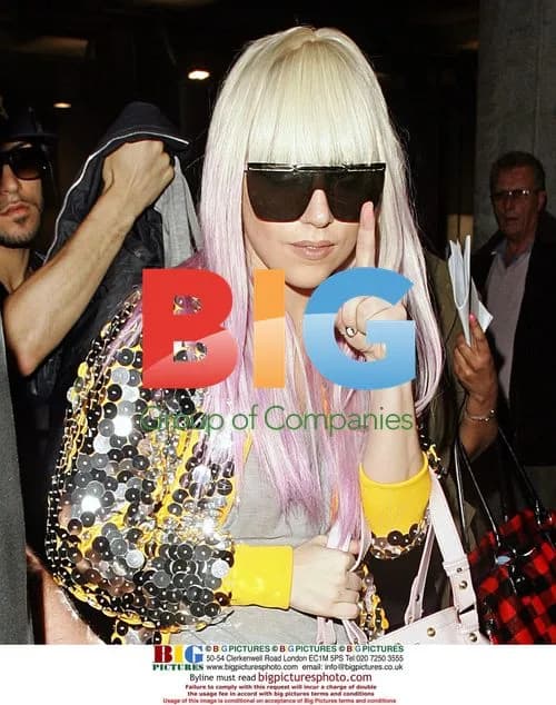 Lady Gaga arrives at Heathrow Airport
