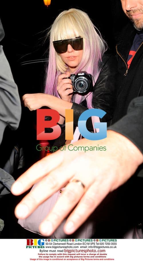 Lady Gaga leaves studio in London