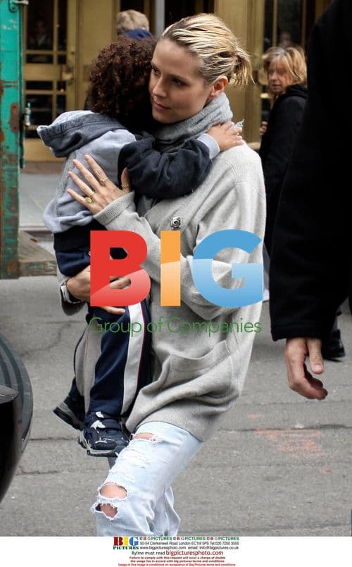 Heidi Klum with kids at indoor playground