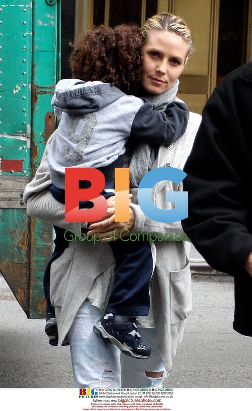 Heidi Klum out with kids at playground