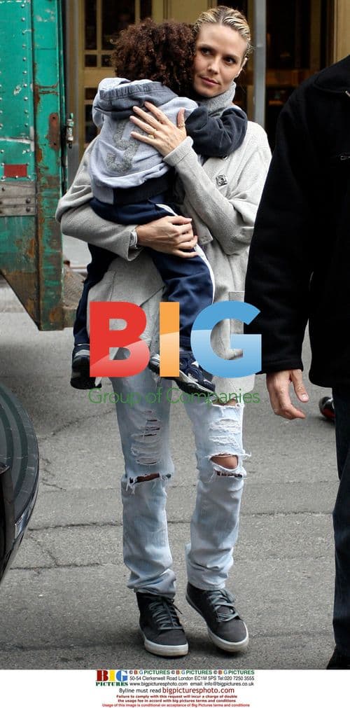 Heidi Klum and kids at indoor playground