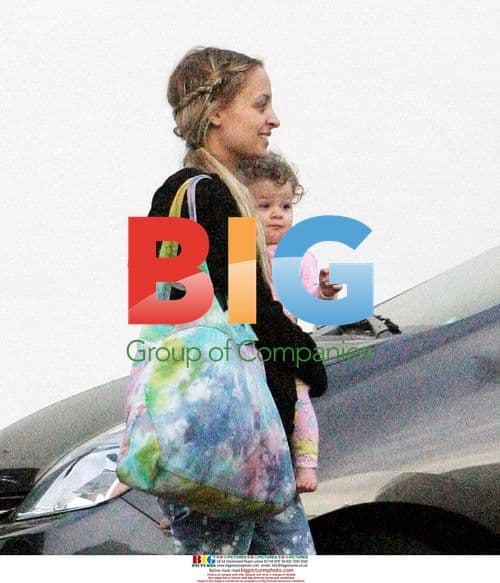 Joel Madden and Nicole Richie leave house with baby Harlow