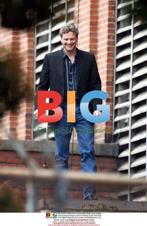 Colin Firth on set of 'Main Street' in Durham, NC