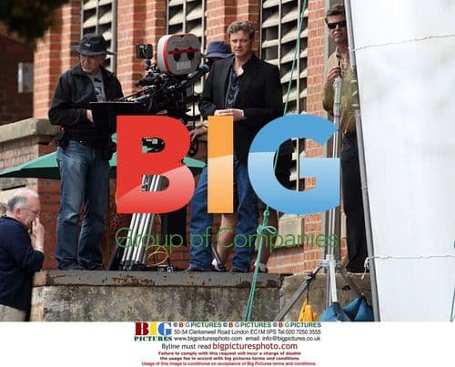 Colin Firth on the set of 'Main Street'