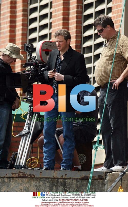 Colin Firth on set of 'Main Street'