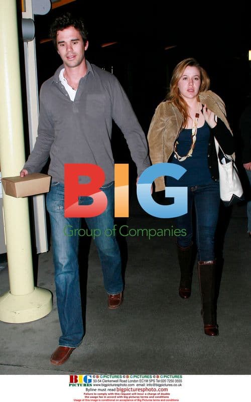 Majandra Delfino leaves Sunset Five with companion