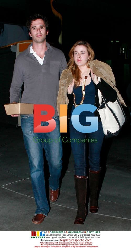 Majandra Delfino leaves with male companion