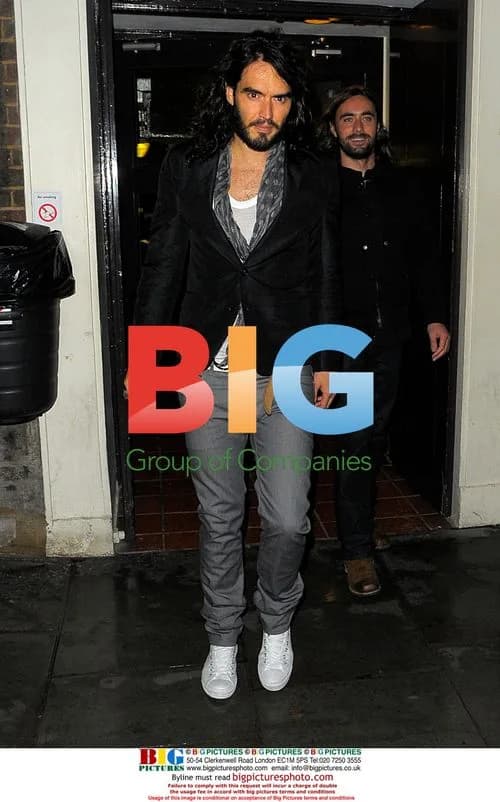 Russell Brand Leaves Claridge's with Mystery Blonde