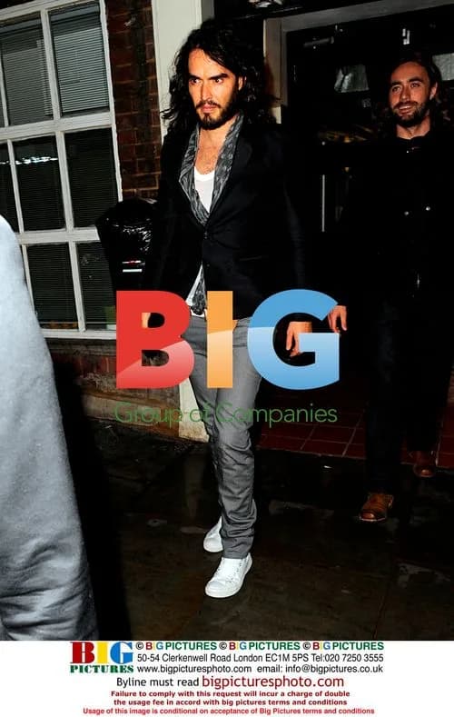 Russell Brand Leaves Claridge's Hotel