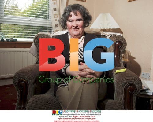 Susan Boyle at home in Blackburn