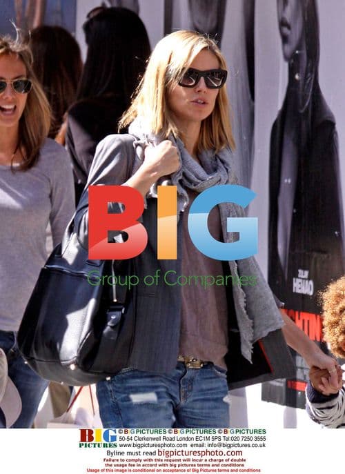 Heidi Klum with kids in Soho