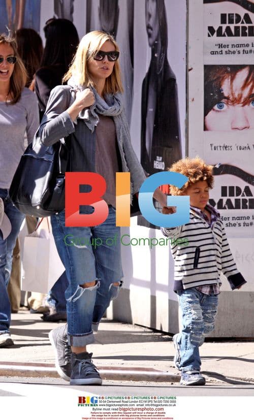 Heidi Klum and Kids Out for Walk in Soho