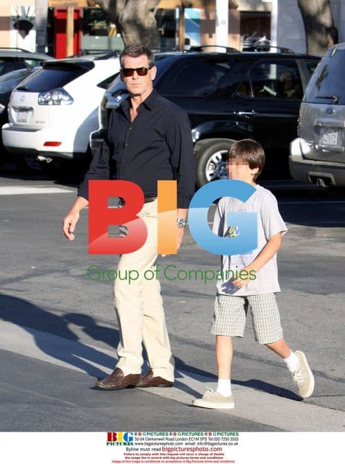 Pierce Brosnan and son at Malibu movie