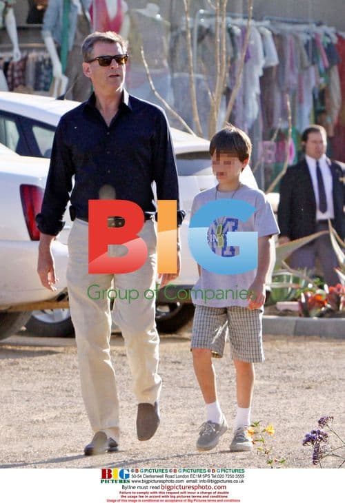 Pierce Brosnan and son at Malibu movie