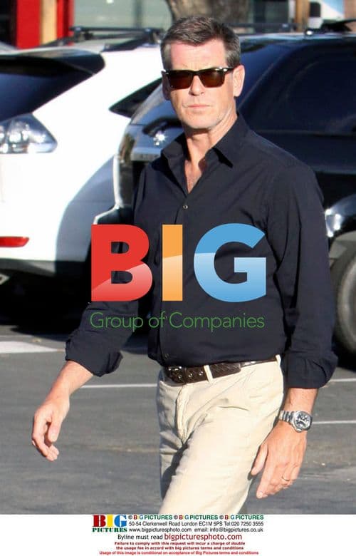 Pierce Brosnan and son Paris Beckett at Malibu movie