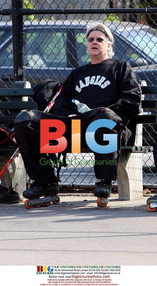 Tim Robbins Playing Street Hockey in NYC