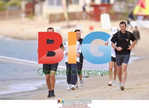 Sarkozy Jogging with Bodyguards