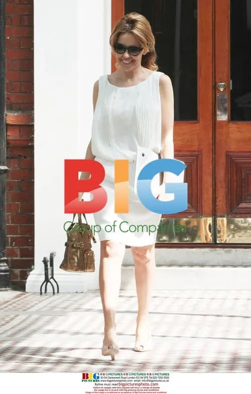 Kylie Minogue leaving home in London