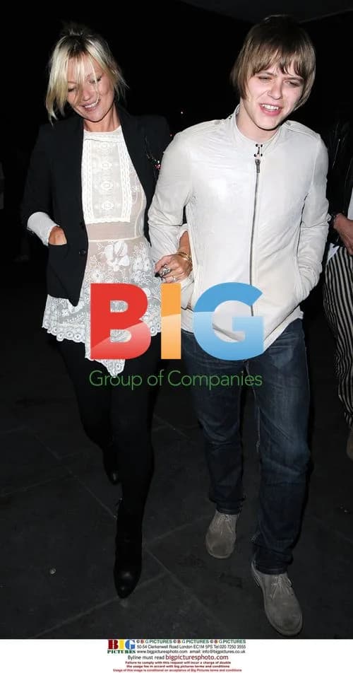 Kate Moss Arrives at Gig with Sadie Frost's Nephew