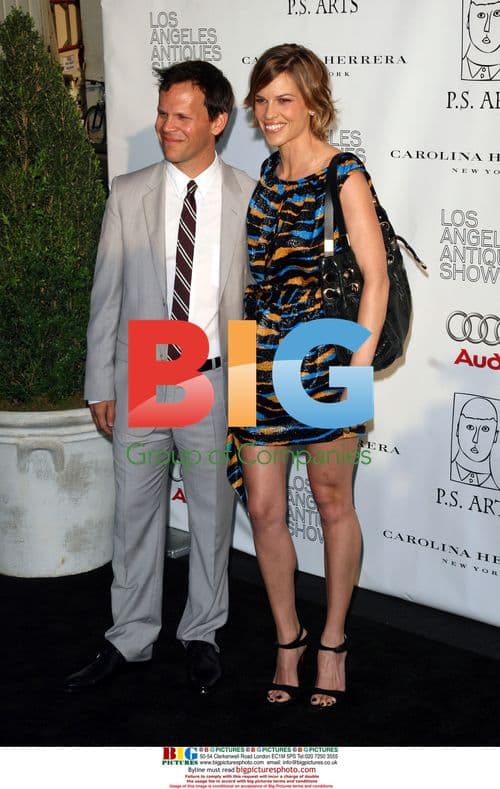 John Campisi and Hilary Swank at LA Antiques Show