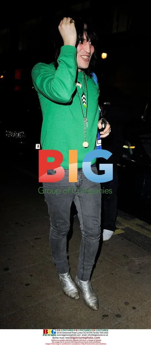 Noel Fielding outside Movida