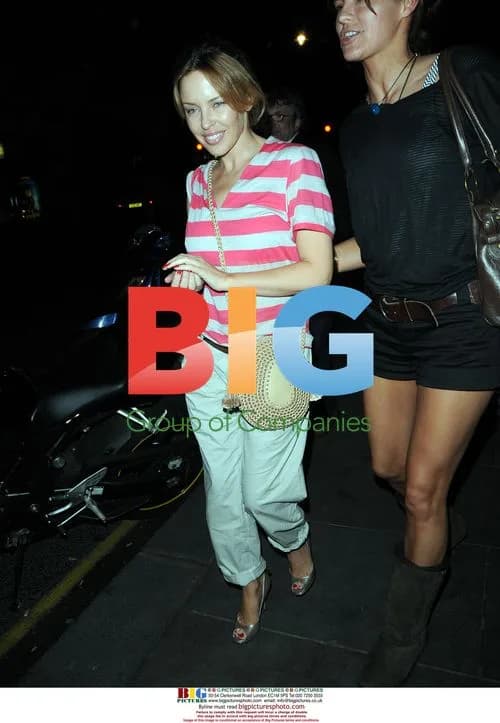 Kylie Minogue arrives home from dinner