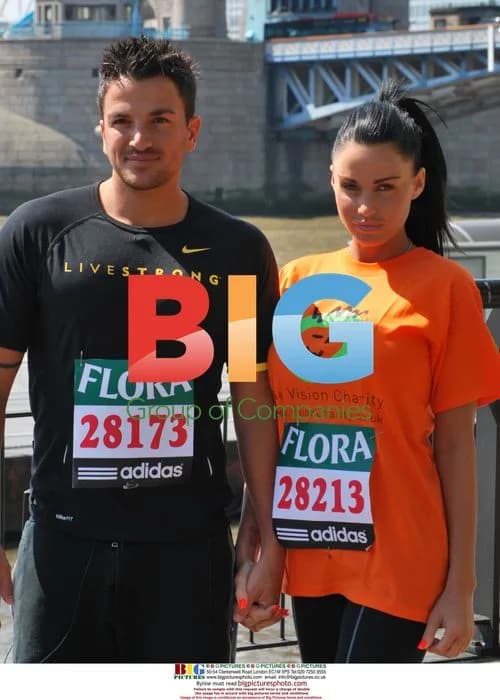 Katie Price and Peter Andre at London Marathon