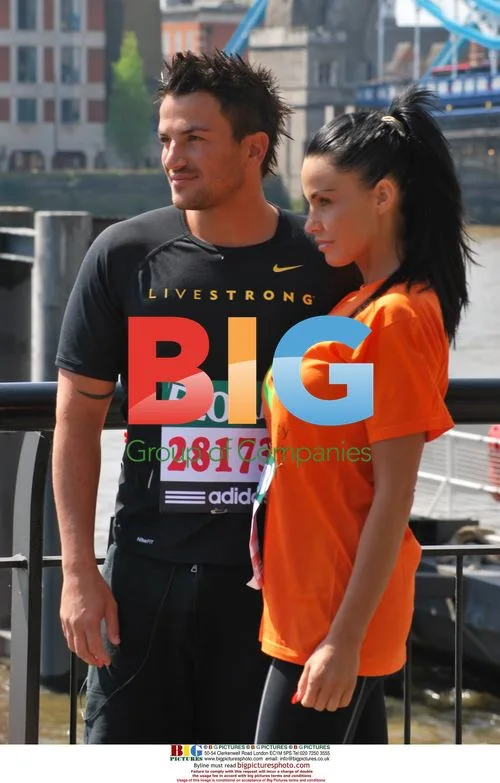 Katie Price and Peter Andre at London Marathon