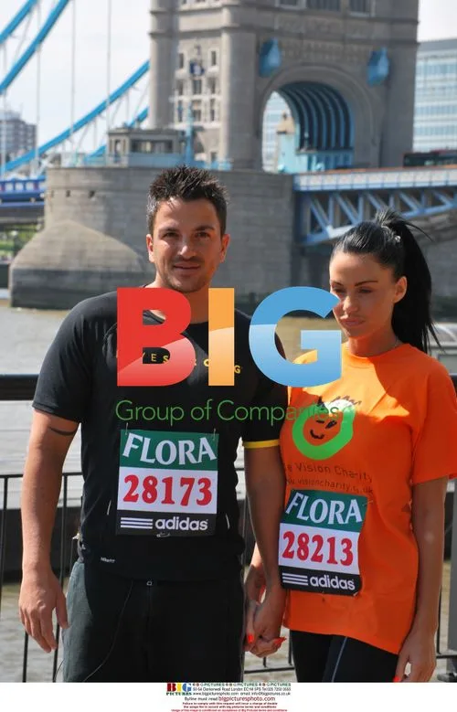 Katie Price and Peter Andre at London Marathon
