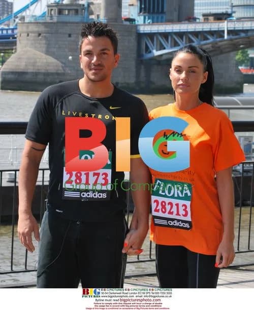 Katie Price and Peter Andre for London Marathon