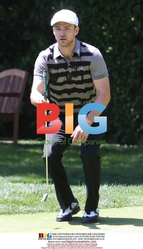 Justin Timberlake playing golf in LA