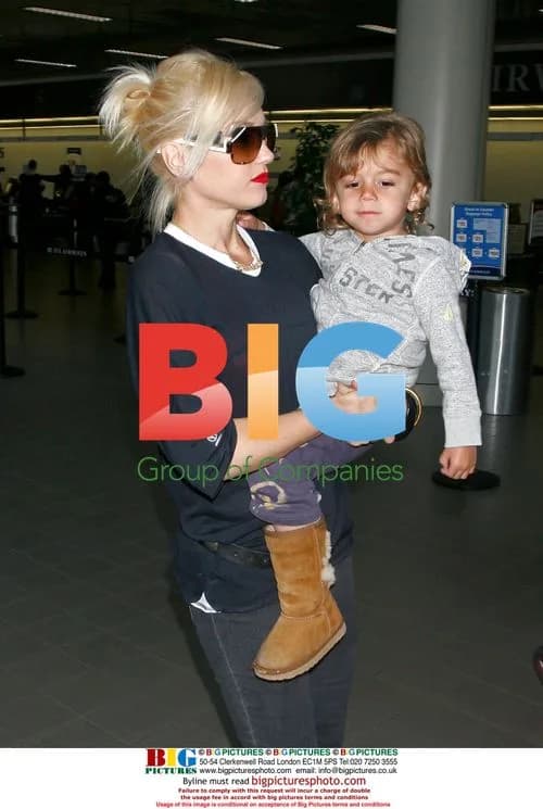 Gwen Stefani Departs LAX with Sons
