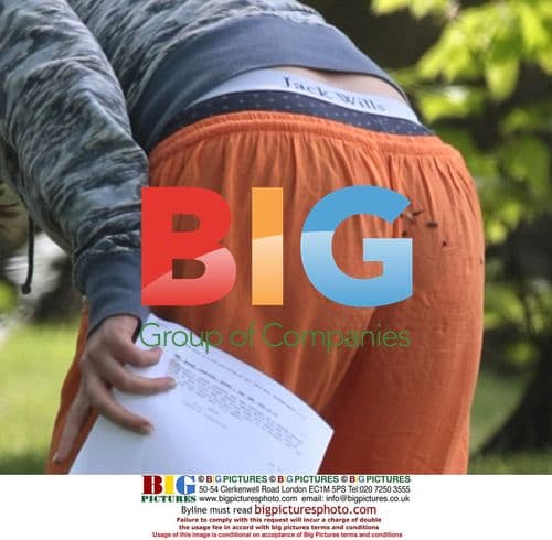 Billie Piper on set in Battersea Park