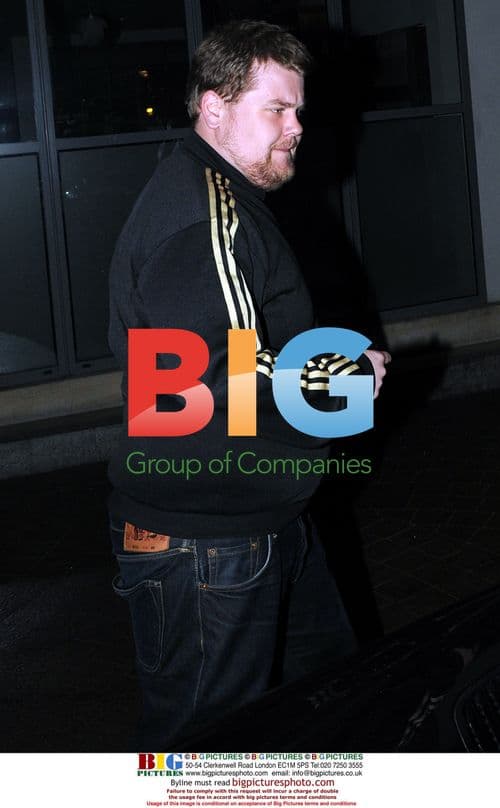 James Corden leaves Soho Hotel