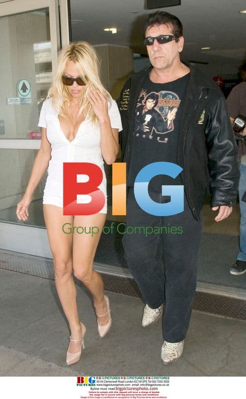 Pamela Anderson and Chuck Zito at LAX