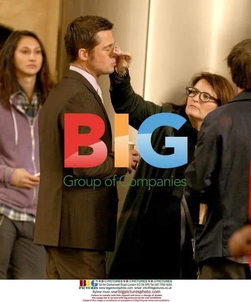 Brad Pitt films Softbank commercial with sumo wrestler