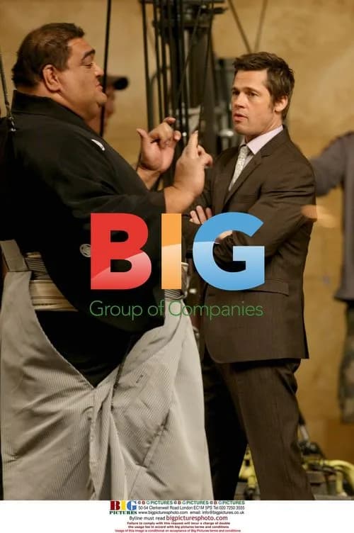 Brad Pitt films Softbank commercial with sumo wrestler