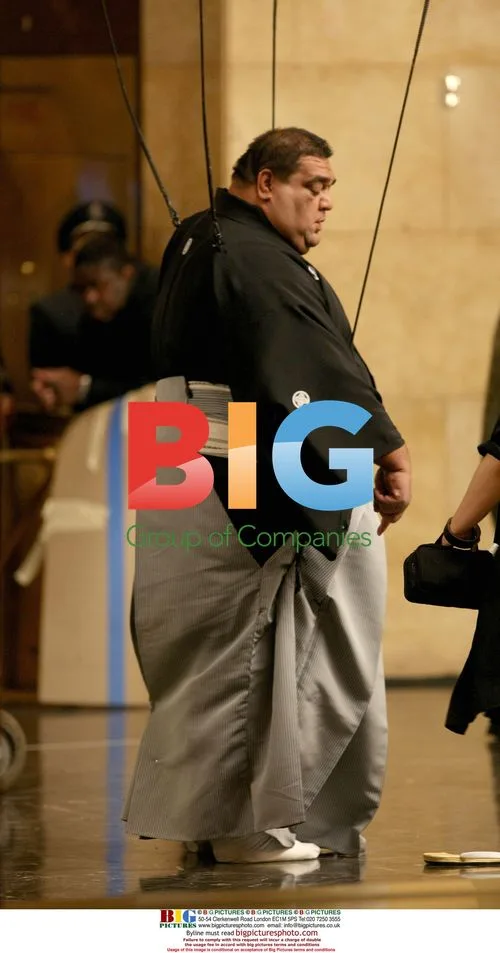 Brad Pitt films Softbank commercial with sumo wrestler