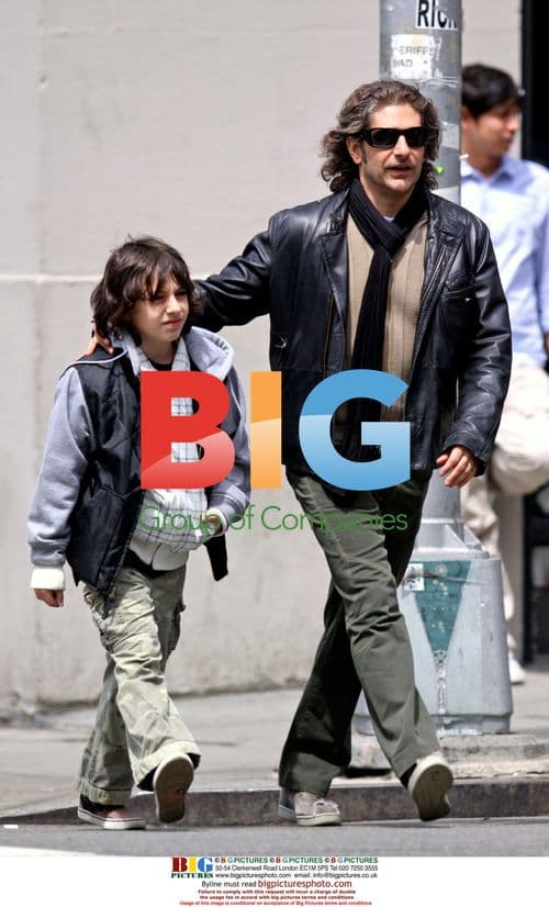 Michael Imperioli and son Vadim take a walk in Soho