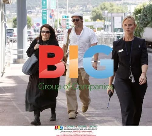 Brad Pitt arrives at Marseille airport