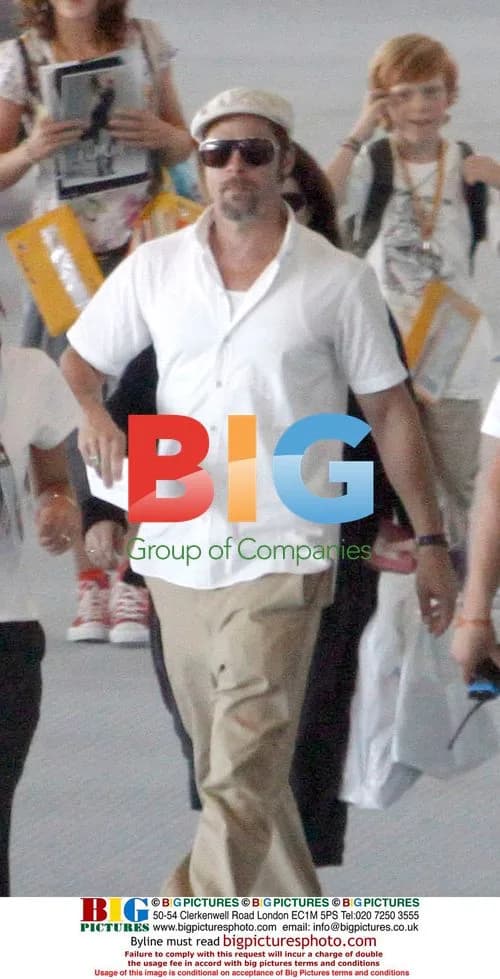 Brad Pitt Arrives at Marseille Airport