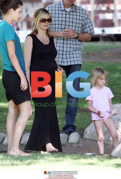 Heidi Klum with children at Coldwater Canyon Park