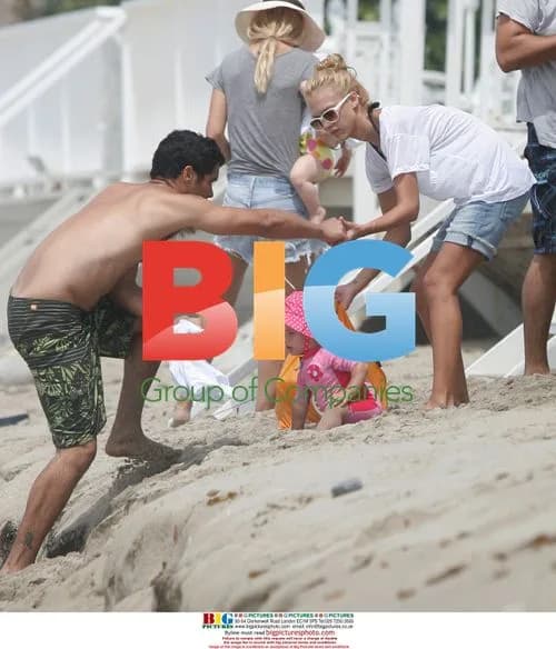 Jessica Alba and Family at Malibu Beach
