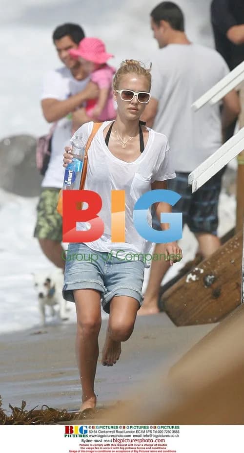 Jessica Alba and Family at Malibu Beach