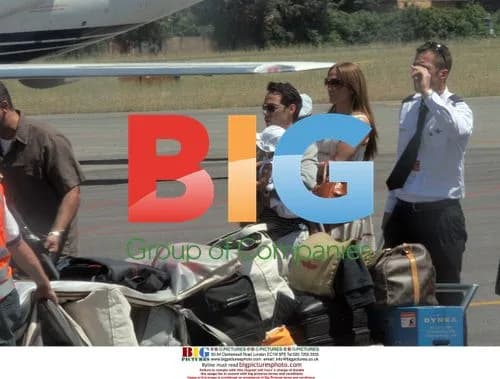 J-Lo and family arrive at Ciampino Airport