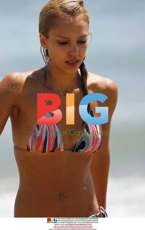Jessica Alba and Cash Warren at the Beach