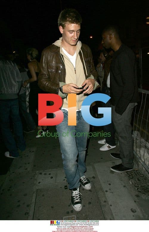 Arsenal players Clichy and Bendtner leaving Boujus